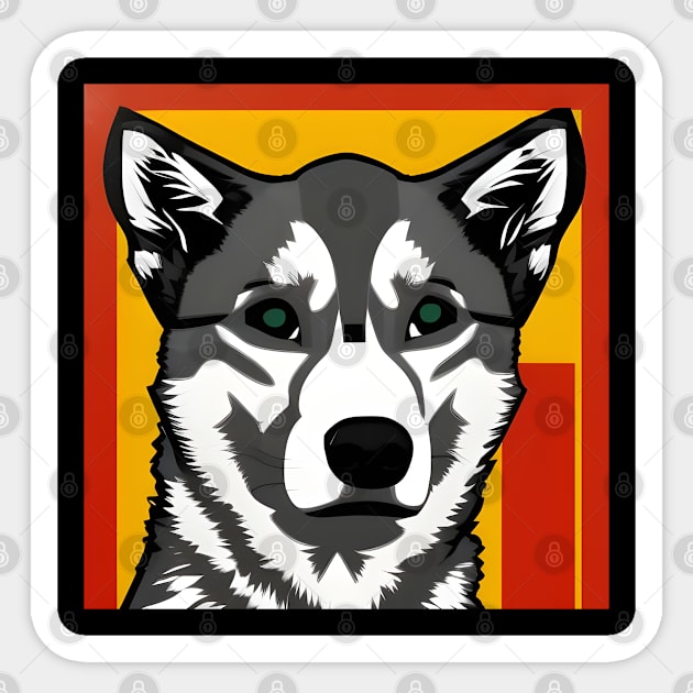 Husky Dog Pet Pop Art Sticker by shanestillz